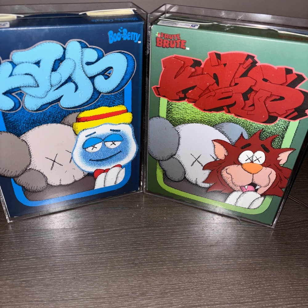 kaws x monsters limited edition frute brute & Boo Berry cereal